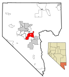 Clark County Nevada Incorporated Areas Henderson highlighted